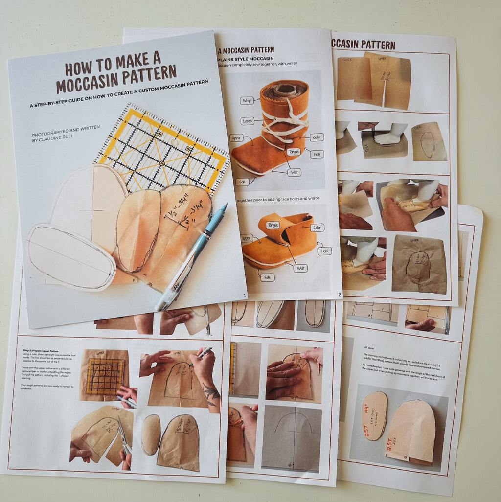 Digital Moccasin Pattern Making and Sewing Tutorial