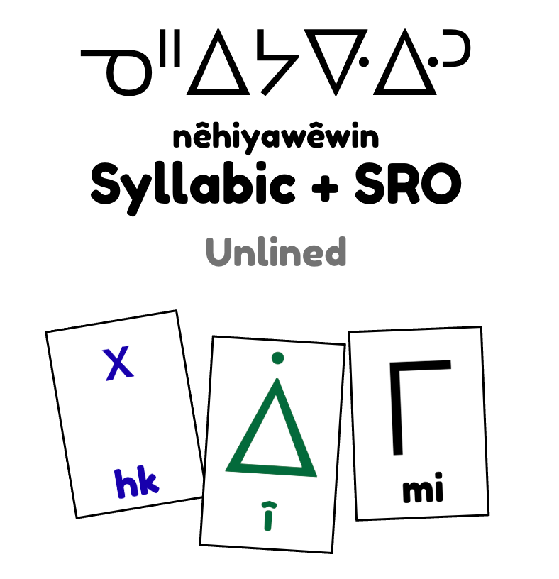 nêhiyawêwin Unlined Syllabics/SRO Posters